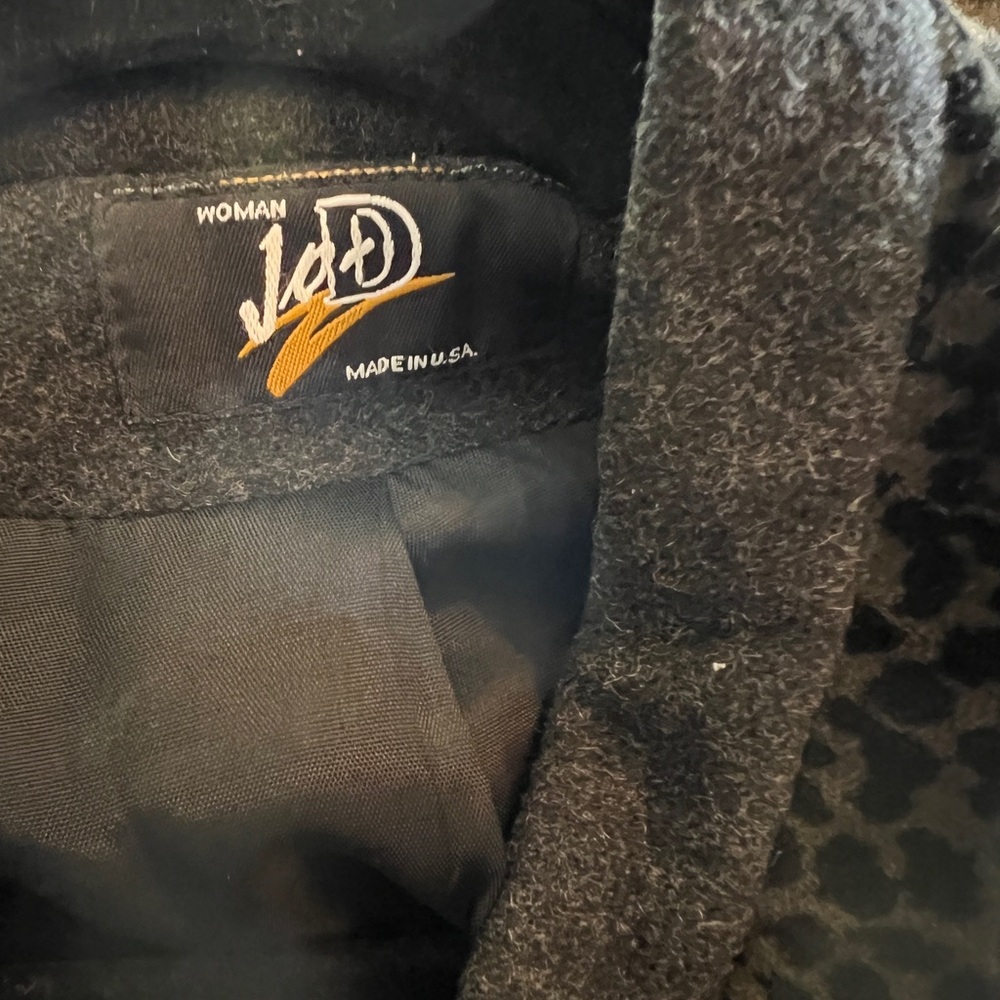 Black and Gray Leopard Print Jacket